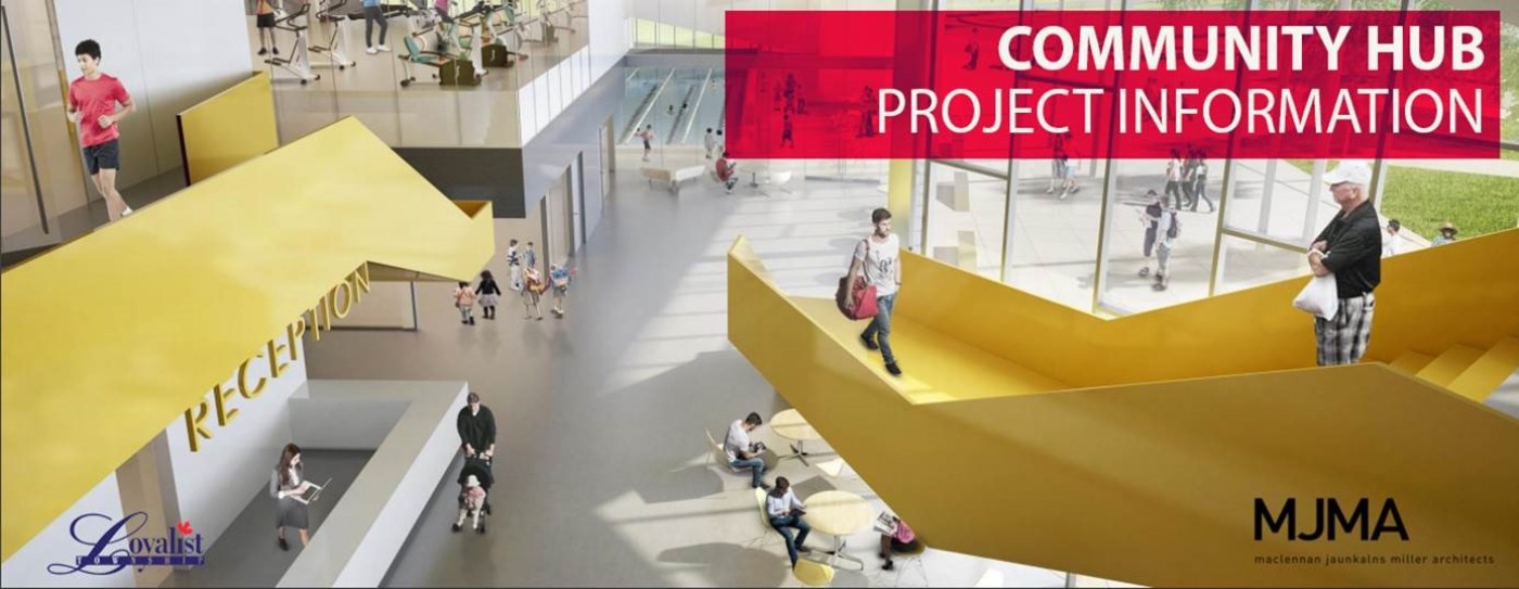 Rendering of community hub foyer
