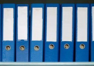 blue file binders