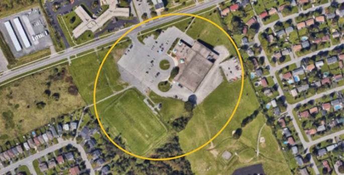 aerial view over west Amherstview