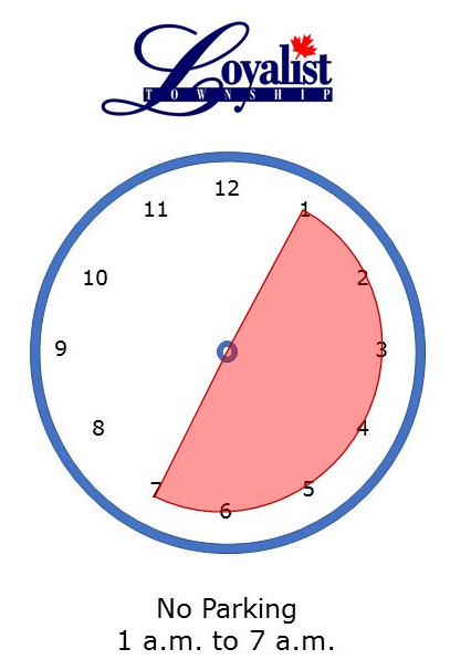 clock displaying times when parking is not permitted