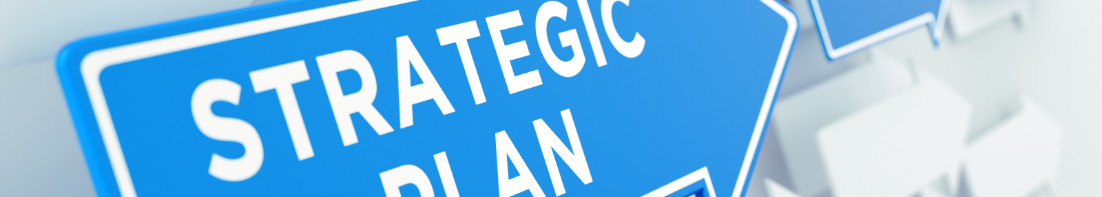 words strategic plan in blue