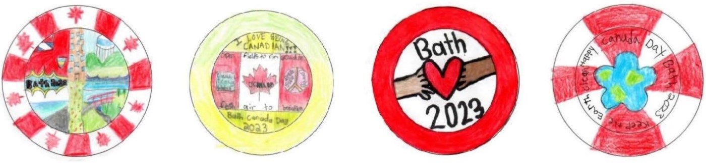wining designs for Bath Canada Day buttons 2023