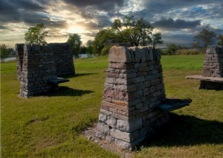 Examples of dry stone walls