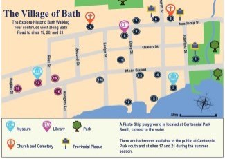 Walking map of Bath
