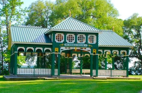 a gazebo in a park