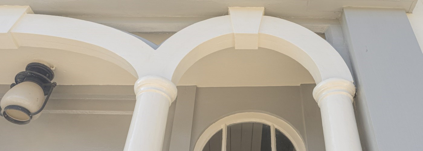 detail of mouldings around top of column