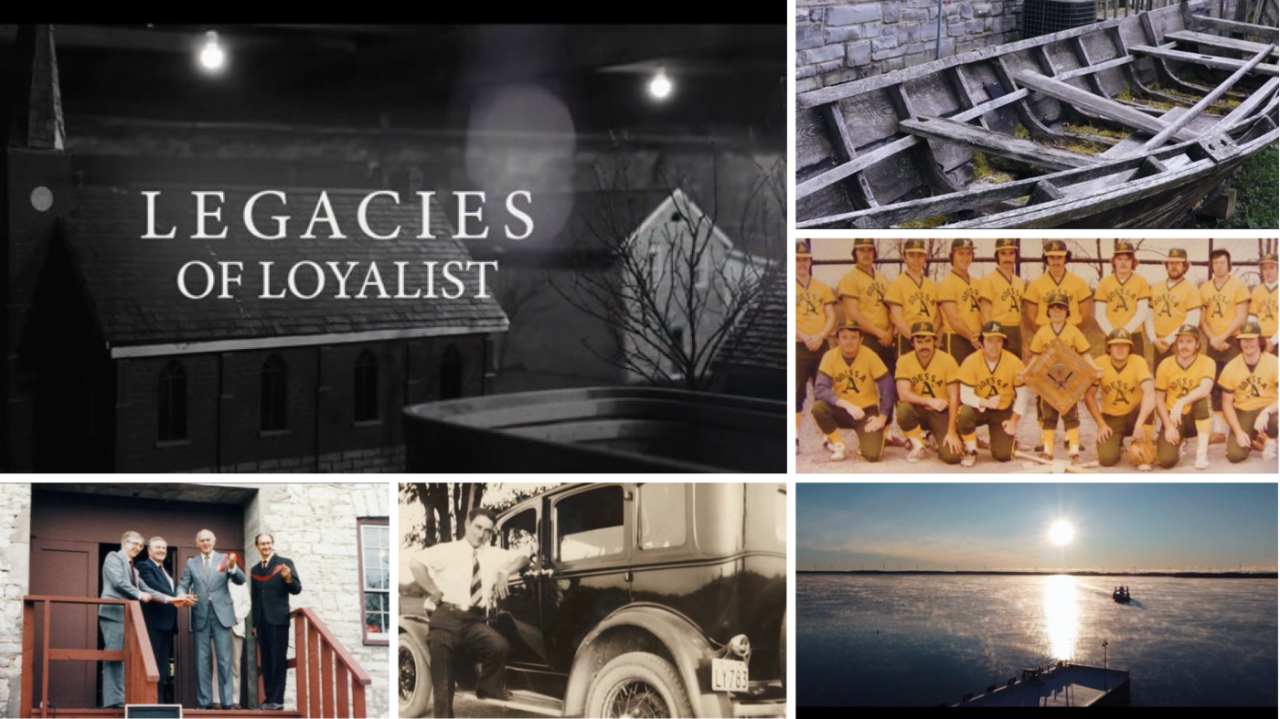 montage of still pictures from Legacies of Loyalist film
