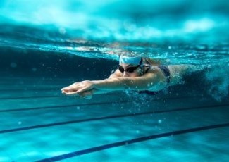 Swimmer in pool