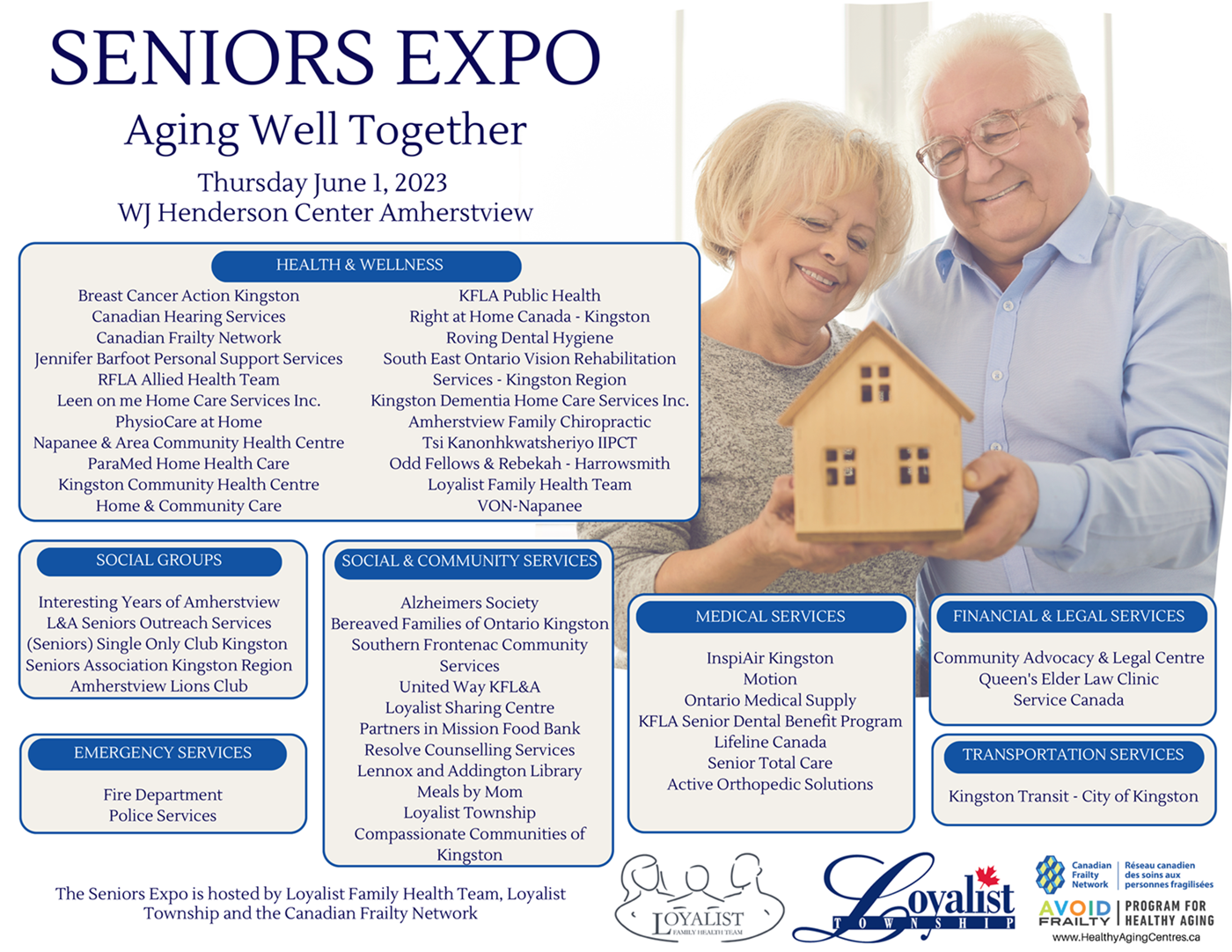 list of participants at seniors expo