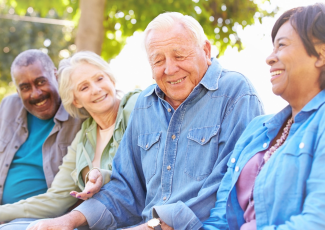 group of happy seniors