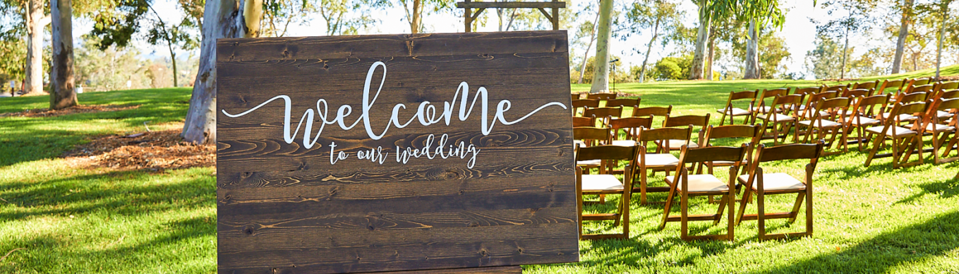 chairs set up at water' edge for wedding