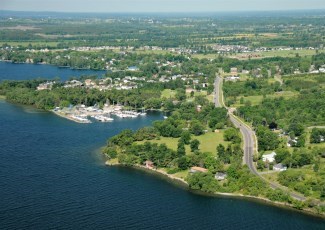 Aerial view of Loyalist marina