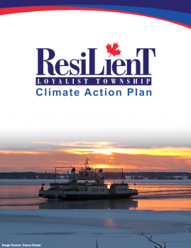 Cover image of Amherst Island Ferry from Loyalist Township Climate Action Plan