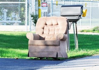 chair at curb