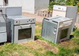 old fridges outside