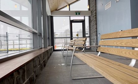 interior view of passenger terminal at Millhaven