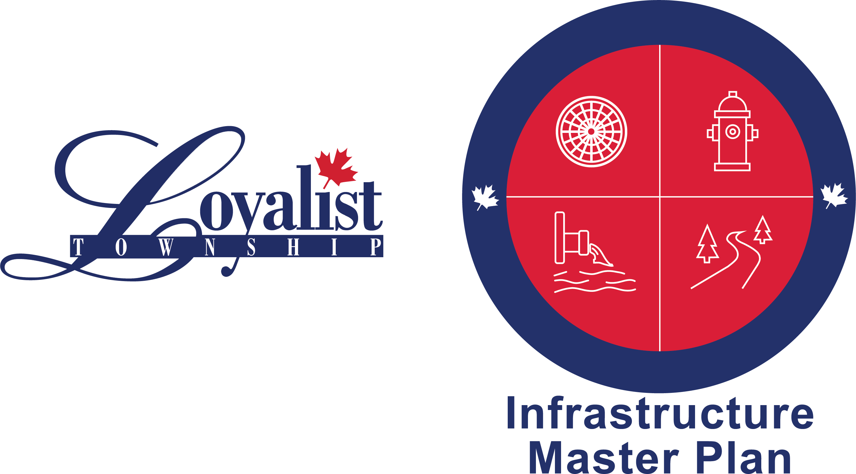 Infrastructure Master Plan Logo and Loyalist Township Logo side-by-side