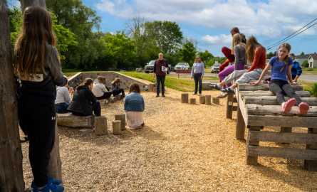 Ernestown Secondary Students at Babcock Mill park with Loyalist Township Eviromental Engineers