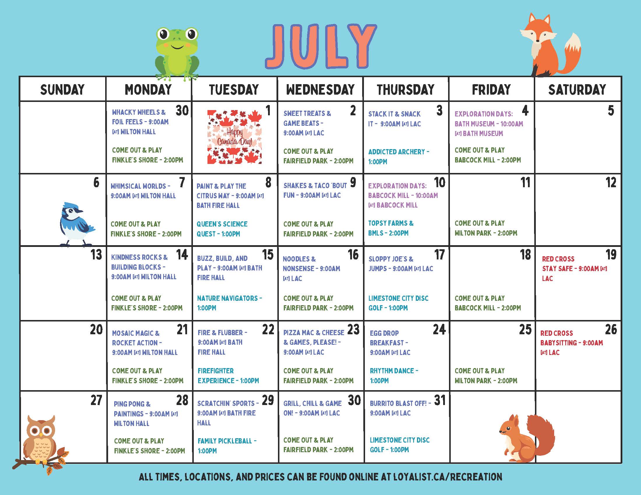July Calenndar
