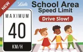 school area speed limit sign
