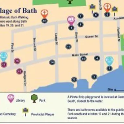 Walking map of Bath