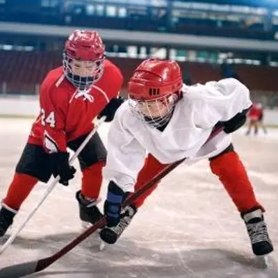 children playing hockey