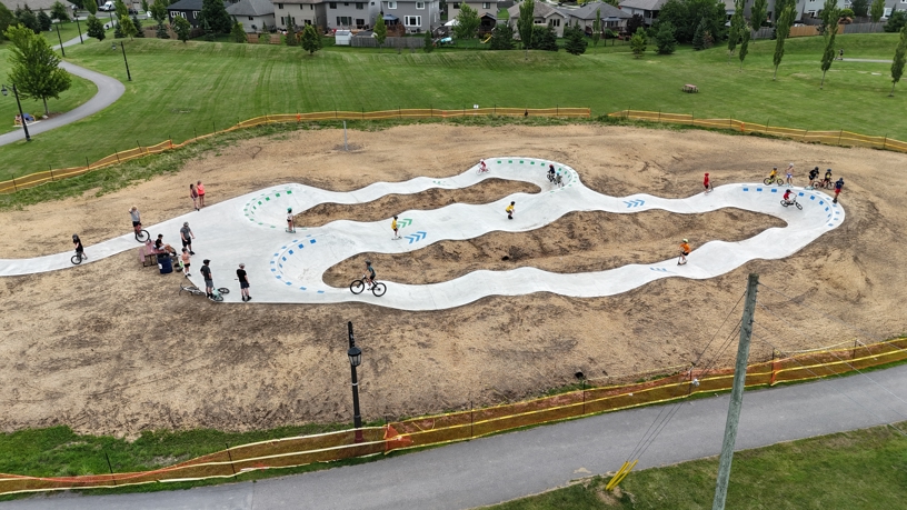 paved pump track for bikes and skating
