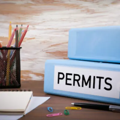 folder labelled permits