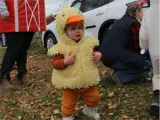 Little Girl dressed up as a duck