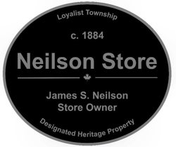 Neilson Store Heritage Plaque Neilson Store Heritage Plaque