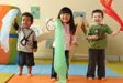 children with blankets