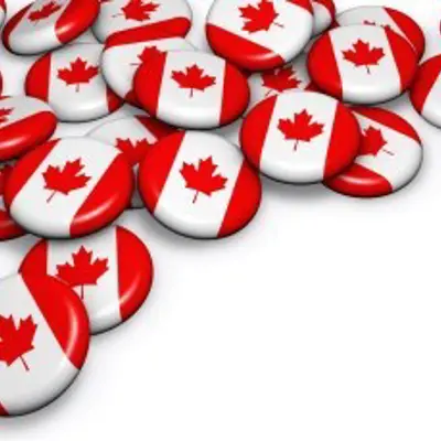 Badges with Canada flag