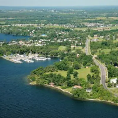 Aerial view of Loyalist marina