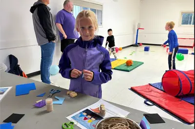 Child doing craft