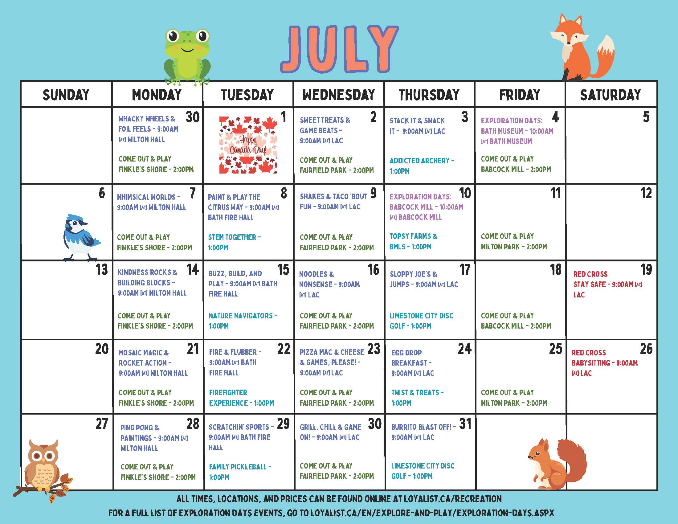 July Calendar