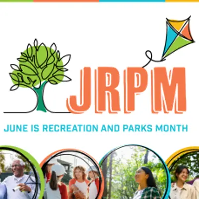 graphic for june is recreation and parks month