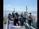 Students on the Amherst Island Ferry.