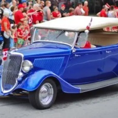 Vintage car from Bath Canada Day parade