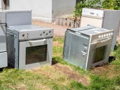 old fridges outside